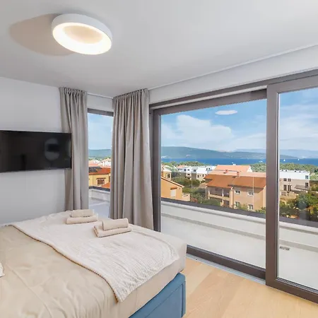 Luxury Lea Magdalena 6 With Pool And Sea View Krk Town