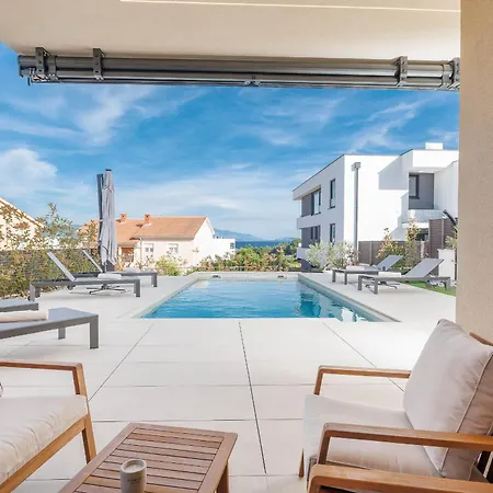 Luxury Lea Magdalena 6 With Pool And Sea View Krk Town