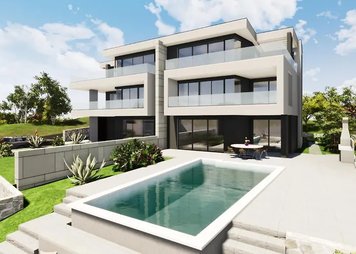 ヴィラ Luxury Lea Magdalena 6 With Pool And Sea View *
